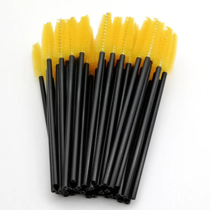 Hotting 5/50Pcs Eyelash Brush Extension Disposable Eye Lashes Make up Brushes Eyebrow Mascara Wand Applicator Flexible Can Bent