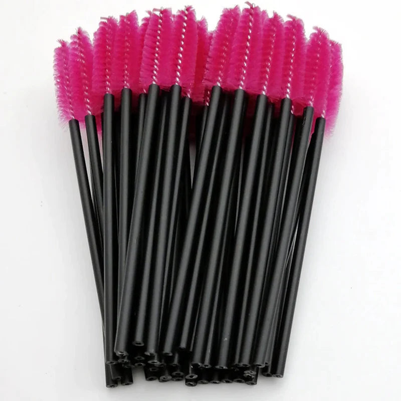 Hotting 5/50Pcs Eyelash Brush Extension Disposable Eye Lashes Make up Brushes Eyebrow Mascara Wand Applicator Flexible Can Bent