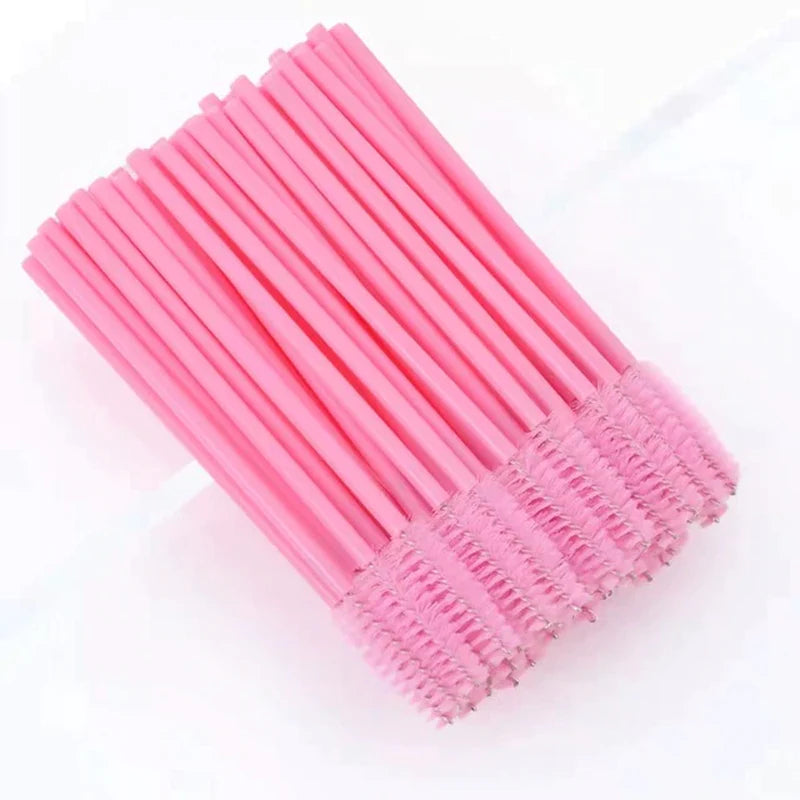 Hotting 5/50Pcs Eyelash Brush Extension Disposable Eye Lashes Make up Brushes Eyebrow Mascara Wand Applicator Flexible Can Bent