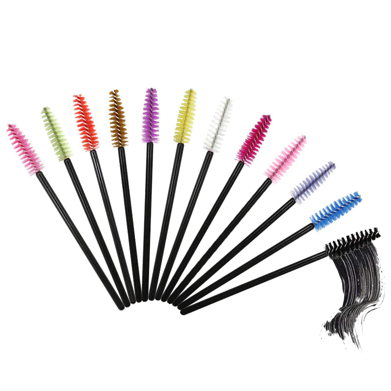 Hotting 5/50Pcs Eyelash Brush Extension Disposable Eye Lashes Make up Brushes Eyebrow Mascara Wand Applicator Flexible Can Bent