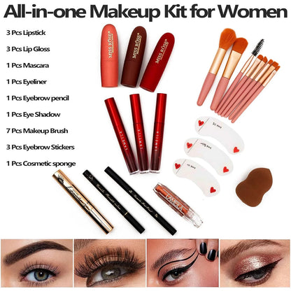 190 Colors Makeup Kit,Professional Makeup Kits for Women Full Kit,All in One Makeup Set for Women&Beginner,Include Eyeliner/Eyeshadow/Lipstick/Compact Powder/Glitter Powder/Makeup Brush