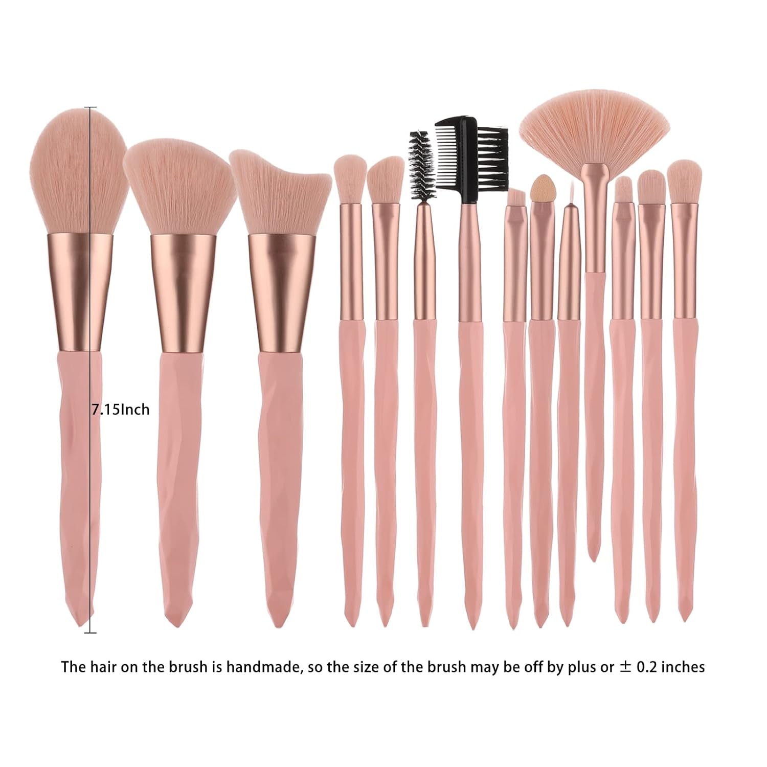 30-Piece Professional Pink Makeup Brush and Sponge Set for Foundation, Eye Shadow, Blush, and Concealer Application