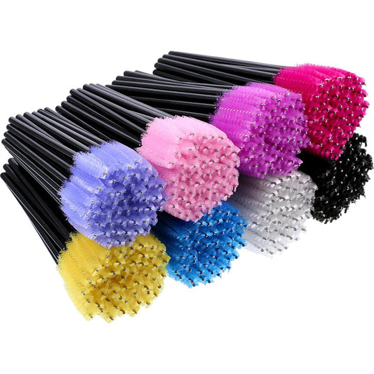 Hotting 5/50Pcs Eyelash Brush Extension Disposable Eye Lashes Make up Brushes Eyebrow Mascara Wand Applicator Flexible Can Bent