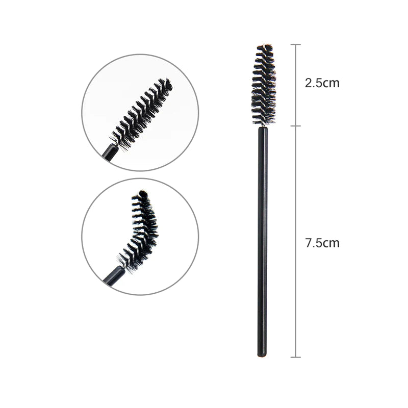 Hotting 5/50Pcs Eyelash Brush Extension Disposable Eye Lashes Make up Brushes Eyebrow Mascara Wand Applicator Flexible Can Bent