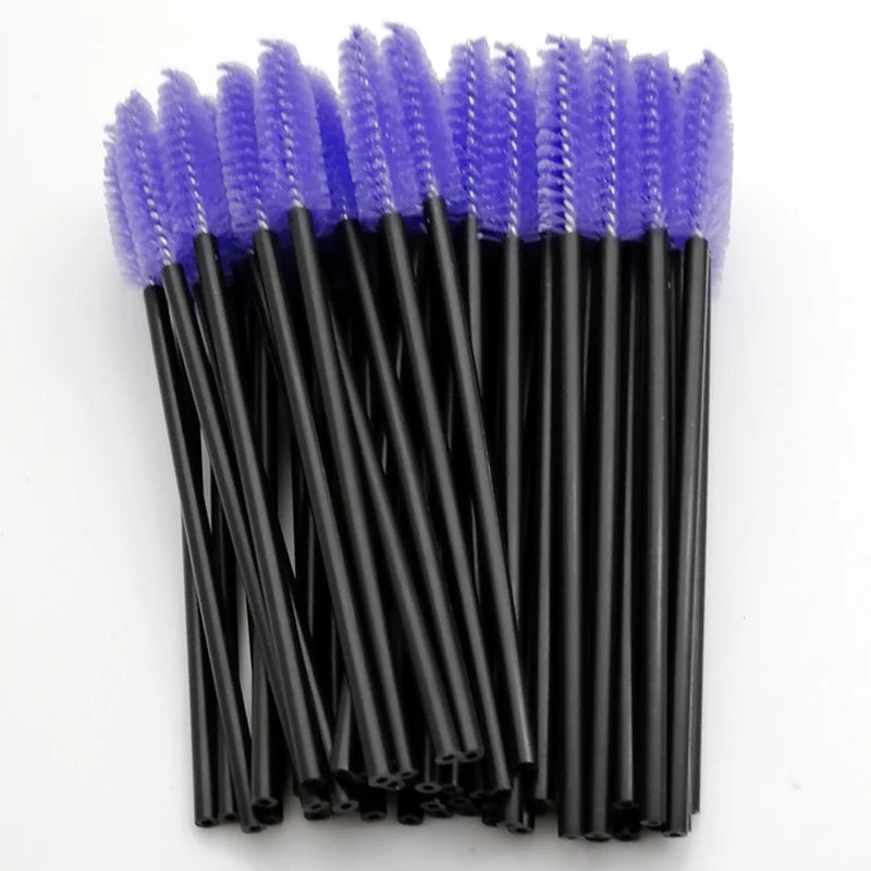 Hotting 5/50Pcs Eyelash Brush Extension Disposable Eye Lashes Make up Brushes Eyebrow Mascara Wand Applicator Flexible Can Bent