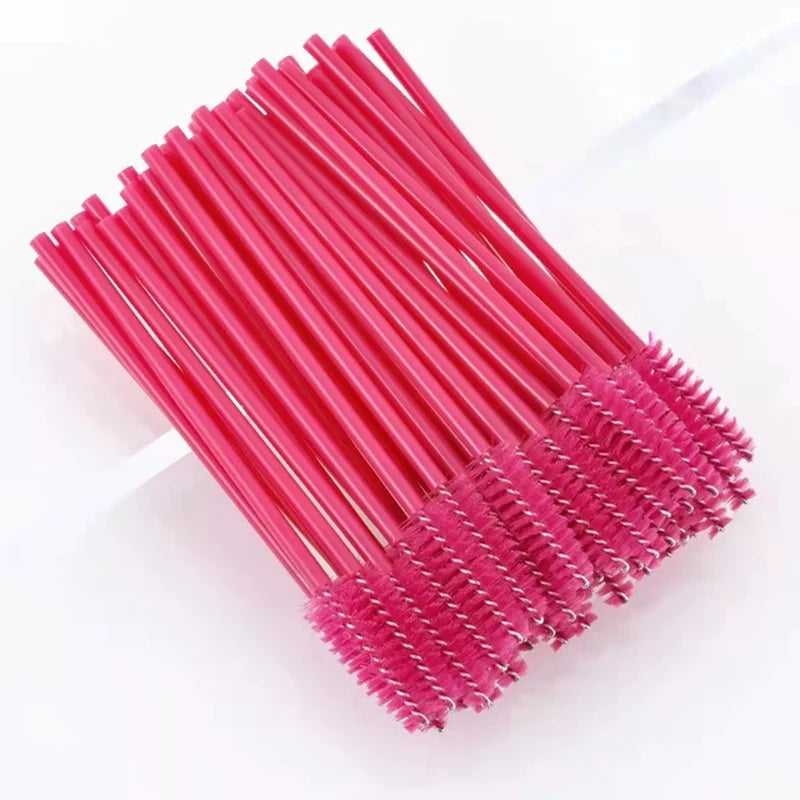 Hotting 5/50Pcs Eyelash Brush Extension Disposable Eye Lashes Make up Brushes Eyebrow Mascara Wand Applicator Flexible Can Bent