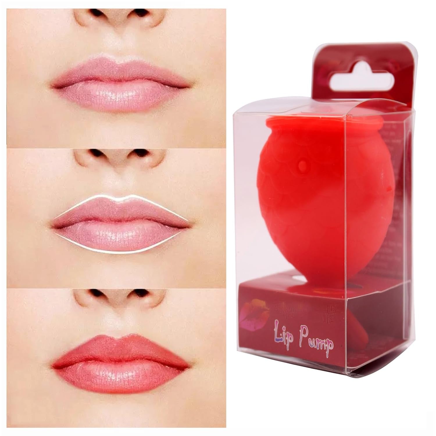 Lip Plumper Device Lip Filler Beauty Pump,Soft Material Pout Lips Enhancer Plumper Tool, Natural Pout Mouth Tool, City Lips Lip Plumper Full of Charm Lip Plump